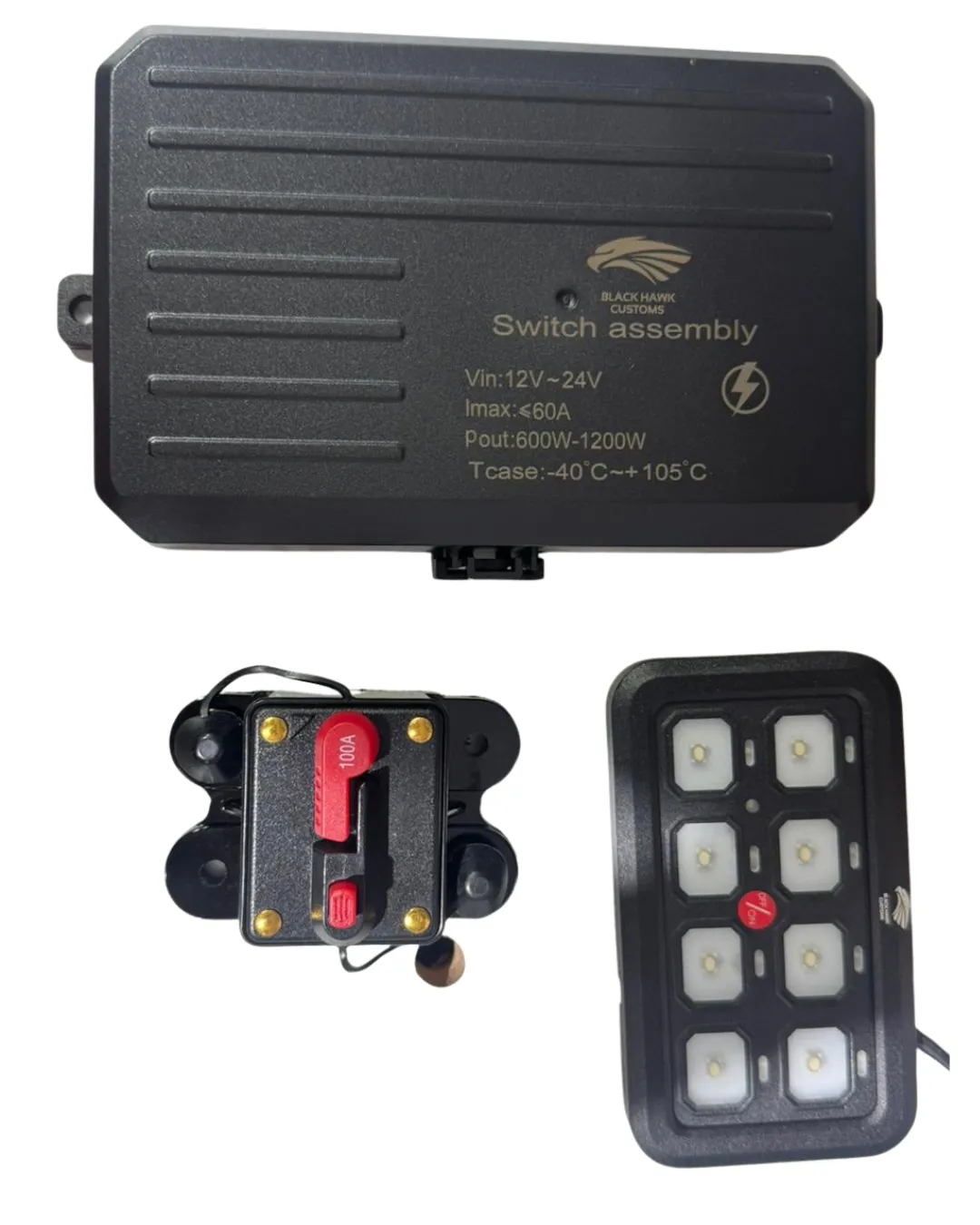 Black Hawk Customs 8 Gang Switch Panel